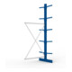 Meta Kragarmregal Anbau IPE120 doppelseitig 3000 x 1300 x 800 mm Enzianblau + 10 Armen je Ständer