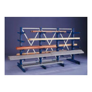 Meta Kragarmregal Grundregal IPE140 doppelseitig Enzianblau 10 Kragarmen je Ständer