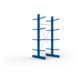 META Kragarmregal IPE120 2500x1000x1000 mm Grundregal, doppelseitig mit 8 Kragarmen je Ständer, enzianblau