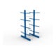 META Kragarmregal IPE120 2500x1000x1200 mm Grundregal, doppelseitig mit 8 Kragarmen je Ständer, enzianblau