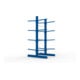META Kragarmregal IPE120 2500x1000x1200 mm Grundregal, doppelseitig mit 8 Kragarmen je Ständer, enzianblau