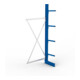 META Kragarmregal IPE120 2500x1000x400 mm, Anbauregal, einseitig mit 4 Kragarmen je Ständer, enzianblau