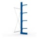 META Kragarmregal IPE120 2500x1000x400 mm, Anbauregal, einseitig mit 4 Kragarmen je Ständer, enzianblau
