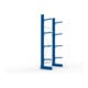 META Kragarmregal IPE120 2500x1000x400 mm, Grundregal, einseitig mit 4 Kragarmen je Ständer, enzianblau