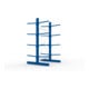 META Kragarmregal IPE120 2500x1300x1200 mm Grundregal, doppelseitig mit 8 Kragarmen je Ständer, enzianblau