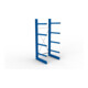 META Kragarmregal IPE140 2500x1000x800 mm, Grundregal, einseitig mit 4 Kragarmen je Ständer, enzianblau