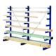 Meta Langgutregal System ATLAS ST einseitig 6 Ständer Enzianblau 2000 x 500 x 6750mm + 500 mm bis 150 mm-1