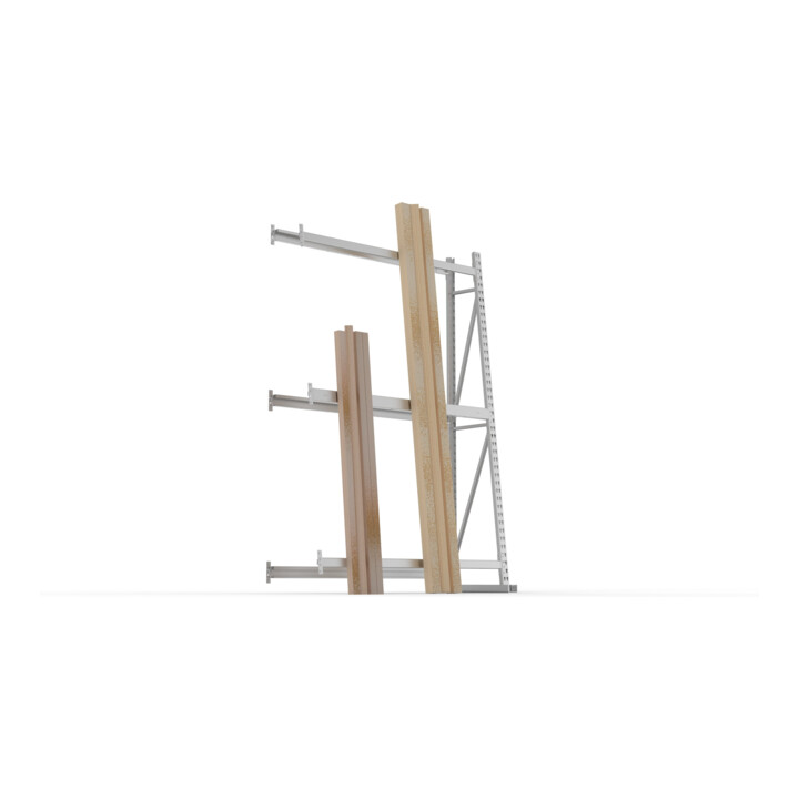 META MINI-RACK Profillagerregal 2200x1400x500 mm, Anbauregal in verzinkt und lichtgrau