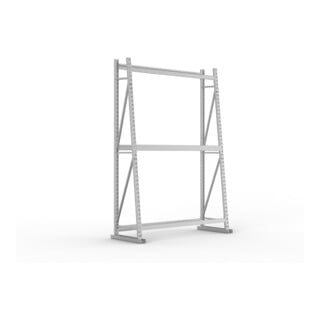 META MINI-RACK Profillagerregal 2200x1400x500 mm, Grundregal in verzinkt und lichtgrau