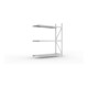 META MINI-RACK Weitspannregal 2200x1800x650 mm, Anbauregal in verzinkt mit 3 Lagerebenen, Stahlpaneele