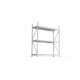 META MINI-RACK Weitspannregal 2200x1800x650 mm, Grundregal in verzinkt mit 3 Lagerebenen, Stahlpaneele