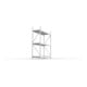 META MINI-RACK Weitspannregal 2200x1800x650 mm, Grundregal in verzinkt mit 3 Lagerebenen, Stahlpaneele