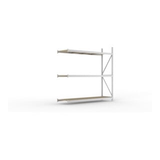 META MINI-RACK Weitspannregal 2200x2200x650 mm, Anbauregal in verzinkt mit 3 Lagerebenen, Spanplattenböden