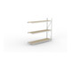 META MINI-RACK Weitspannregal 2200x2200x650 mm, Anbauregal in verzinkt mit 3 Lagerebenen, Spanplattenböden