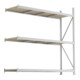 META MINI-RACK Weitspannregal 2200x2200x650 mm, Anbauregal in verzinkt mit 3 Lagerebenen, Spanplattenböden