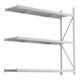 META MINI-RACK Weitspannregal 2200x2200x650 mm, Anbauregal in verzinkt mit 3 Lagerebenen, Stahlpaneele