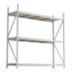 META MINI-RACK Weitspannregal 2200x2200x650 mm, Grundregal in verzinkt mit 3 Lagerebenen, Spanplattenböden