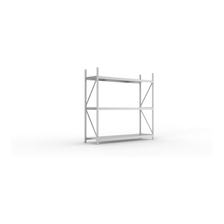 Set Weitspann-Anbauregal MINI-RACK mit 3 Lagerebenen, 2200x2200x650 mm + Weitspannregal MINI-RACK mit 3 Lagerebenen, 2200x2200x650 mm