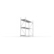 META MINI-RACK Weitspannregal 2200x2200x650 mm, Grundregal in verzinkt mit 3 Lagerebenen, Stahlpaneele