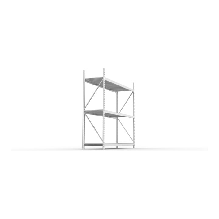META MINI-RACK Weitspannregal 2200x2200x650 mm, Grundregal in verzinkt mit 3 Lagerebenen, Stahlpaneele