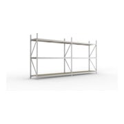 META MINI-RACK Weitspannregal 2200x3758x650 mm in verzinkt, 2 Felder mit 3 Lagerebenen