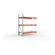 META MULTIPAL Großfachregal 2200x1825x800 mm, Anbauregal mit 3 Lagerebenen und Stahlpaneelen, 1800 Kg Fachlast verzinkt/rotorange