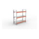 META MULTIPAL Großfachregal 2200x1825x800 mm, Grundregal mit 3 Lagerebenen und Stahlpaneelen, 1800 Kg Fachlast verzinkt/rotorange