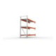 META MULTIPAL Großfachregal 2200x2225x800 mm, Anbauregal mit 3 Lagerebenen und Stahlpaneelen, 1800 Kg Fachlast verzinkt/rotorange