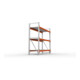 META MULTIPAL Großfachregal 2200x2225x800 mm, Grundregal mit 3 Lagerebenen und Stahlpaneelen, 1800 Kg Fachlast verzinkt/rotorange