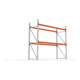 META MULTIPAL Palettenregal 2700x2700x1100 mm (HxBxT), bis 490 Kg Palettengewicht, 2 Holmebenen, verzinkt/rotorange