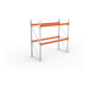 META MULTIPAL Palettenregal 2700x2700x1100 mm (HxBxT), bis 780 Kg Palettengewicht, 2 Holmebenen, verzinkt/rotorange