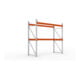 META MULTIPAL Palettenregal 2700x2700x1100 mm (HxBxT), bis 990kg Palettengewicht, 2 Holmebenen, verzinkt/rotorange