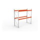 META MULTIPAL Palettenregal 2700x2700x1100 mm (HxBxT), bis 990kg Palettengewicht, 2 Holmebenen, verzinkt/rotorange