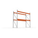 META MULTIPAL Palettenregal 2700x2700x1100 mm (HxBxT), bis 990kg Palettengewicht, 2 Holmebenen, verzinkt/rotorange