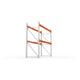 META MULTIPAL Palettenregal 2700x2700x1100 mm (HxBxT), bis 990kg Palettengewicht, 2 Holmebenen, verzinkt/rotorange