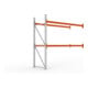 META MULTIPAL Palettenregal 2700x2785x1100 mm, Anbauregal, 3 Ebenen, bis 500 Kg je Palette, verzinkt/rotorange