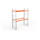 META MULTIPAL Palettenregal 3300x2700x1100 mm (HxBxT), bis 480 Kg Palettengewicht, 2 Holmebenen, verzinkt/rotorange
