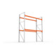 META MULTIPAL Palettenregal 3300x2700x1100 mm (HxBxT), bis 480 Kg Palettengewicht, 2 Holmebenen, verzinkt/rotorange