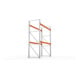 META MULTIPAL Palettenregal 3300x2700x1100 mm (HxBxT), bis 780 Kg Palettengewicht , 2 Holmebenen, verzinkt/rotorange