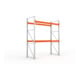 META MULTIPAL Palettenregal 3300x2700x1100 mm (HxBxT), bis 980 Kg Palettengewicht, 2 Holmebenen, verzinkt/rotorange