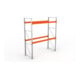 META MULTIPAL Palettenregal 3300x2700x1100 mm (HxBxT), bis 980 Kg Palettengewicht, 2 Holmebenen, verzinkt/rotorange