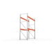 META MULTIPAL Palettenregal 3300x2700x1100 mm (HxBxT), bis 980 Kg Palettengewicht, 2 Holmebenen, verzinkt/rotorange