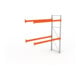 META MULTIPAL Palettenregal 3300x2785x1100 mm, Anbauregal, 3 Ebenen, bis 1000 Kg je Palette, verzinkt/rotorange