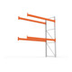 META MULTIPAL Palettenregal 3300x2785x1100 mm, Anbauregal, 3 Ebenen, bis 1000 Kg je Palette, verzinkt/rotorange