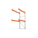 META MULTIPAL Palettenregal 3300x2785x1100 mm, Anbauregal, 3 Ebenen, bis 1000 Kg je Palette, verzinkt/rotorange