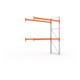 META MULTIPAL Palettenregal 3300x2785x1100 mm, Anbauregal, 3 Ebenen, bis 500 Kg je Palette, verzinkt/rotorange