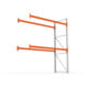 META MULTIPAL Palettenregal 3300x2785x1100 mm, Anbauregal, 3 Ebenen, bis 500 Kg je Palette, verzinkt/rotorange