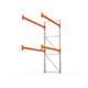 META MULTIPAL Palettenregal 3300x2785x1100 mm, Anbauregal, 3 Ebenen, bis 500 Kg je Palette, verzinkt/rotorange