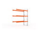 META MULTIPAL Palettenregal 3300x2785x1100 mm, Anbauregal, 4 Ebenen, bis 1000 Kg je Palette, verzinkt/rotorange