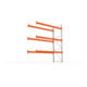 META MULTIPAL Palettenregal 3300x2785x1100 mm, Anbauregal, 4 Ebenen, bis 1000 Kg je Palette, verzinkt/rotorange